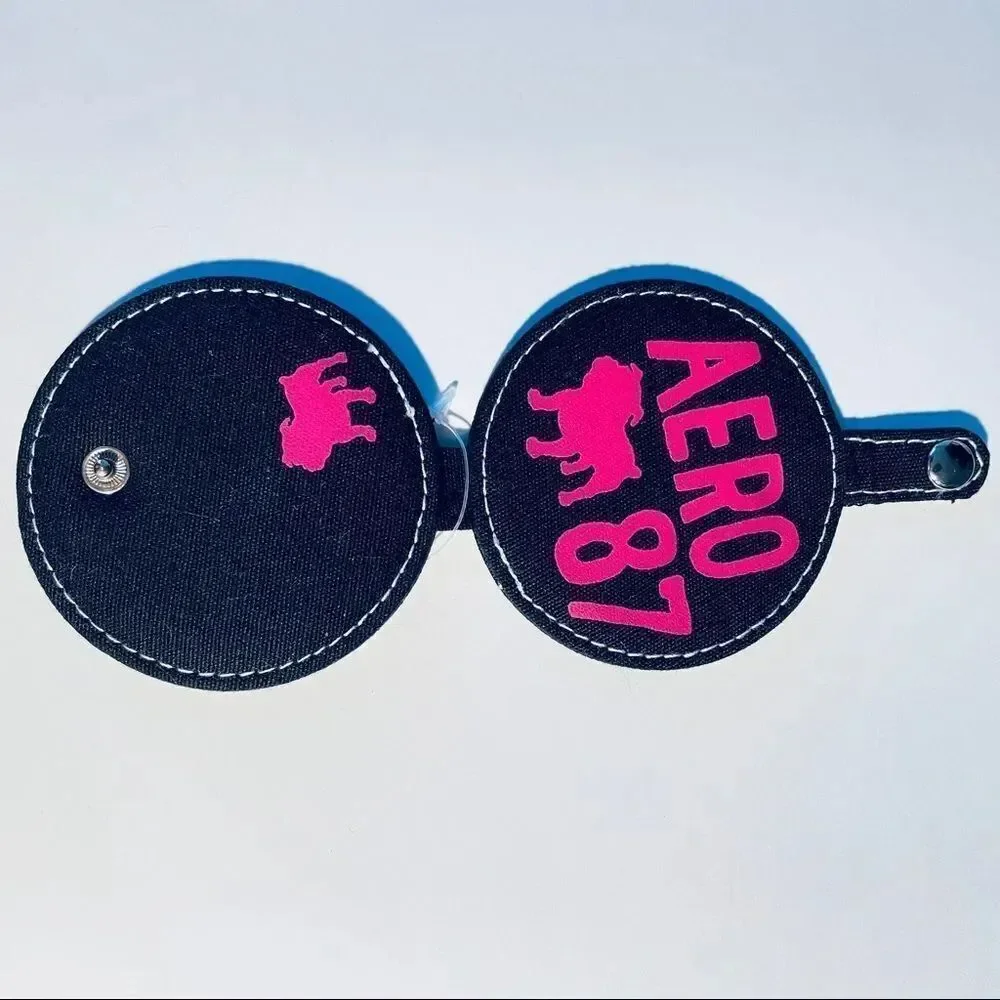 NWT Vintage Y2K Aeropostale Black Dog Logo Bag Super Cute Pocket Bag Mirror